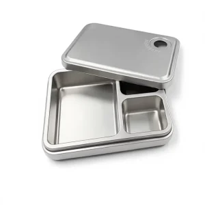 Custom Bento Lunch Box 3 Compartment Food Container with Lid Leak Proof Heatable Microwaveable for Kids Adults