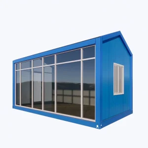 Custom Blue Mobile 2 3 4 Bedrooms and Bath Floor Prefab Portable Living Container House Prefabricated Modular Homes