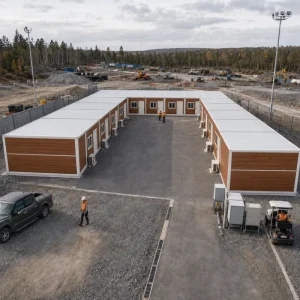 Custom Camp Layout Space Saving Scalable Project Supply Command Center Prefabricated Modular Houses Folding Container House 40FT