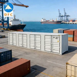 Custom Color Industrial Dry Storage Heavy Duty Side Opening Four Doors 40ft 67CUM Capacity Shipping Container for Transportation