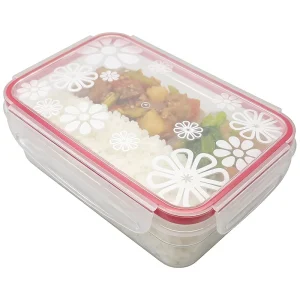 Custom Color & Size Rectangle Heatable Food Container with Plastic Lid Food Grade 650ml Capacity
