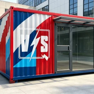 Custom Design Flat Pack Steel Container House with Midcentury Modern Style for Outdoor Commercial Use