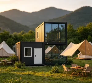 Custom Double Layer Modular Cabin Wilderness and Open Land 40ft Container House