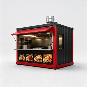 Custom Fancy Ice Cream Bubble Tea Juice Shop Interior Design Coffee Kiosk Mobile Milk Tea Fast Food Shop Counter