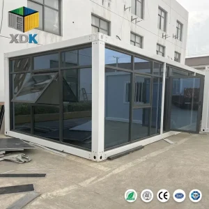 Custom Glass Fast Assembly Container House Prefabricated Modular Office Portable Studio Mobile Showroom Exhibition Room