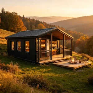 Custom Insulated Container House with Covered Terrace for Park Coffee Shop