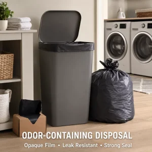 Custom Kitchen Trash Bags Leak Resistant Flat Waste Bags Private Label OEM ODM Vietnam China Manufacturer