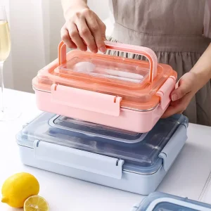 Custom LOGO Leakproof Stainless Steel Lunch Boxes 304 Bento Box Food Container for School Kids Office
