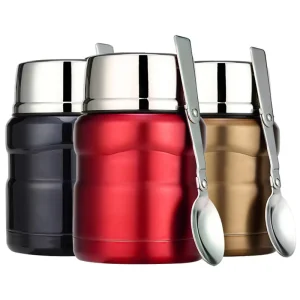 Custom Logo 500ml 750ml Stainless Steel Insulated Food Jar Leak Proof Vacuum Lunch for Kids School and Office Use