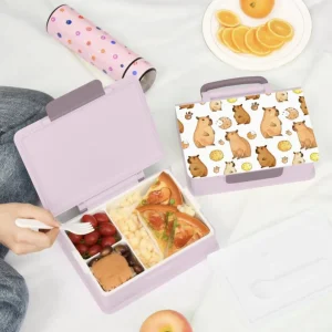 Custom Logo Leakproof Portable Food Grade PP Bento Lunch Box With Removable Divider for Home Office Outdoor