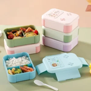 Custom Logo Lightweight Take Away Food Container BPA Free Plastic PP Bento Box Kids School Lunch Box