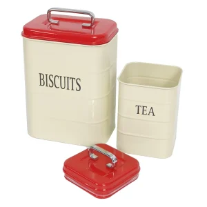 Custom Logo Option Modern Metal Multifunction Kitchen Storage Container Set Flip Top Lids Large Capacity for Coffee Tea Sugar