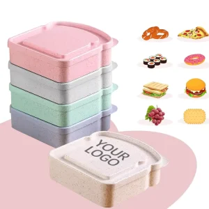 Custom Logo Rectangle Lunch Box Pizza Cake Slice Food Storage Picnic Fruit Dessert Bento Bread Container Sandwich Box BPA Free