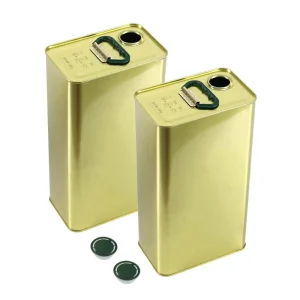 Custom Logo Rectangle Tinplate Food Grade 1L 3L 5L Olive Oil Edible Oil Cans with CMYK Color Printing