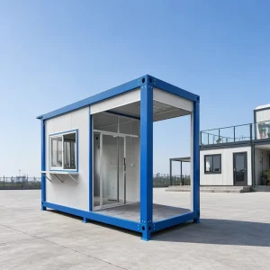 Custom Made Waterproof Prefab Security Kiosk for Airport Security Check and Railway Station Entrance Portable Guard Booth Cabin