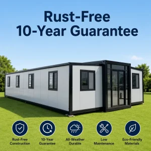 Custom Modern Prefab Large Steel Prefabricated Expandable Container House 3 Bedroom 2 Bath with Internal Furnishings