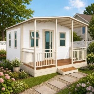 Custom Modular Container House with Covered Terrace for Mountain Resort Forest Lodge and Nature Retreat