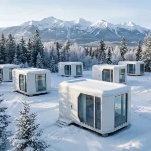 Custom Modular Resort Prefabricated Hotel Pods Rooms Prefab Capsule Hotel Cabin for Resort Accommodation Project