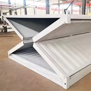 Custom Movable Prefabricated Foldable Shipping Container House 40ft 20ft Heat Insulation X Type Folding Container House