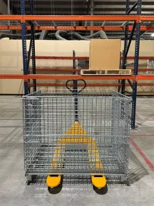Custom OEM Nestable Anti Rust Galvanized Foldable Wire Pallet Storage Cage for Cold Storage Warehouse