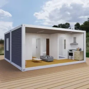 Custom One-Bedroom Steel Folding Container House High Performance and Premium Living Solution with Canopy Quick LCL Shipping