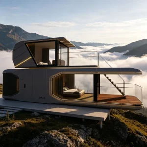 Custom Portable Apple P3 Space Capsule Container House for Outdoor Business Coffee Kiosk Hotel Homestay