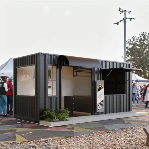 Custom Prefabricated 20ft 40ft Modular Steel Sandwich Panel Wooden Shipping Container for Kitchen Coffee Shop Home Bar