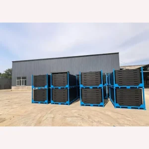 Custom Size Powder Coated Stackable Metal Warehouse Rack Steel Storage Stillage Pallet for Factory Goods
