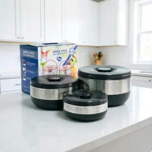 Custom logo 3pcs Set 2L 5L 9L Portable Hot Pot Food Warmer Round Stainless Steel Insulated Food Warmer Casserole Set With Handle