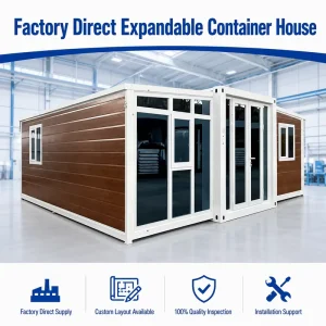 Customizable 2-5 Bed Luxury 20/40 Ft Expandable Prefabricated Container House Mobile Modular Home with Bathroom Terrace