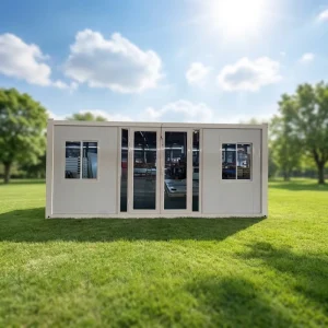 Customizable 20ft Folding Container House Waterproof Prefab Site Office Prefab Collapsible House for Office & Storage