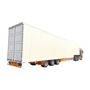 Customizable 3 Axle 120cbm Bulk Cargo Semi Trailer Container Box Truck Trailer