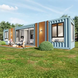 Customizable 40-foot Shipping Container House with Wind and Earthquake Resistance Features Suitable for Family Residence