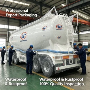 Customizable 6 Axle Powder Tank Semi Trailer Bulk Cement Tank Trailer Cement Trailer for Construction Material Delivery
