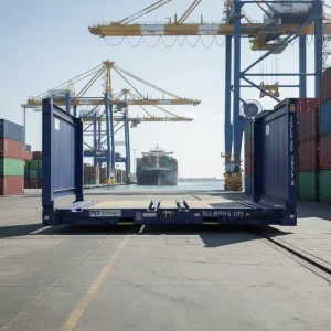 Customizable Design Foldable Sides Heavy Load Carrier Equipment 20ft Flat Rack Shipping Container