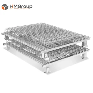 Customizable Heavy-Duty Steel Foldable Stackable Storage Container for Workshop Storage
