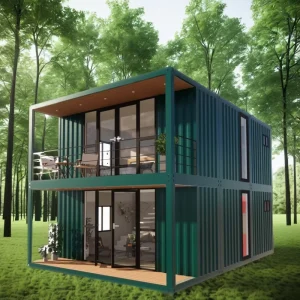 Customizable Luxury Double Story Container House Fireproof Prefabricated Forest Villa Resort Seaside Vacation Sandwich Panel