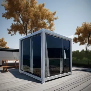 Customizable Modular Container Homes with Glass Curtain Walls Easy Installation Detachable Available in 20FT 40FT Sizes