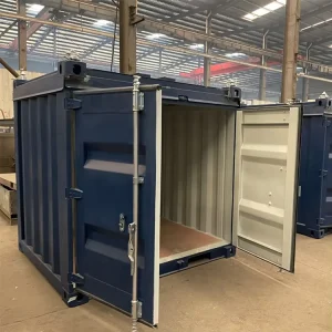 Customizable Moving and Storage Solution Portable Flat Pack Steel Container With Bars and Lock Box