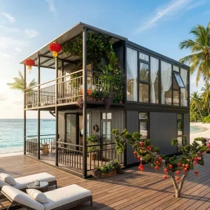 Customizable Outdoor Container House Moisture Proof Heat Insulated Easy to Install Luxury Design
