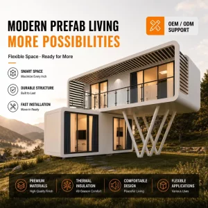 Customization Apartment Residence Apple Cabin Pod Type Container View Camping Building