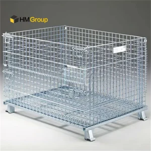 Customization Foldable Stackable Heavy Duty Mild Steel Q235 Wire Mesh Container
