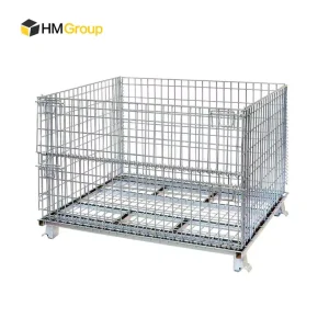 Customization Metal Warehouse Storage Durable Mild Steel Q235 Wire Mesh Container