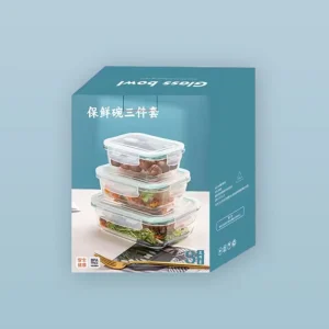 Customize Glass Food Container Lunch Box Kitchen Food Storage Container With Lid