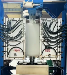Customized 1000L HDPE IBC Hollow Blow Molding Line PLC 2200kN Clamping Force Automatic Engine Industrial Machine