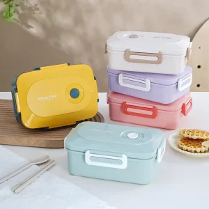 Customized 1200ML 1500ML Plastic Bento Lunch Boxes Tiffin Food Containers