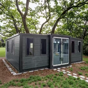 Customized 20 ft 40 ft Container Expandable 3 Bedroom Prefab Steel Structure House Office Building Option for Grandma Tablet