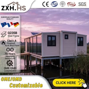 Customized 20ft 40ft Luxury Shipping Container House Prefab Portable Steel Structure for Office Shop Contemporary Contemporary