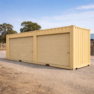 Customized 20ft 40ft Shipping Container Storage Unit Prefab Steel Warehouse Container Storage Box with Roller Shutter Door