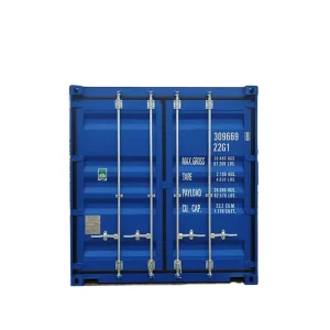 Customized 20ft ISO Standard Dry Container Ivory White with Blue Red Forklift Pocket Lock Box